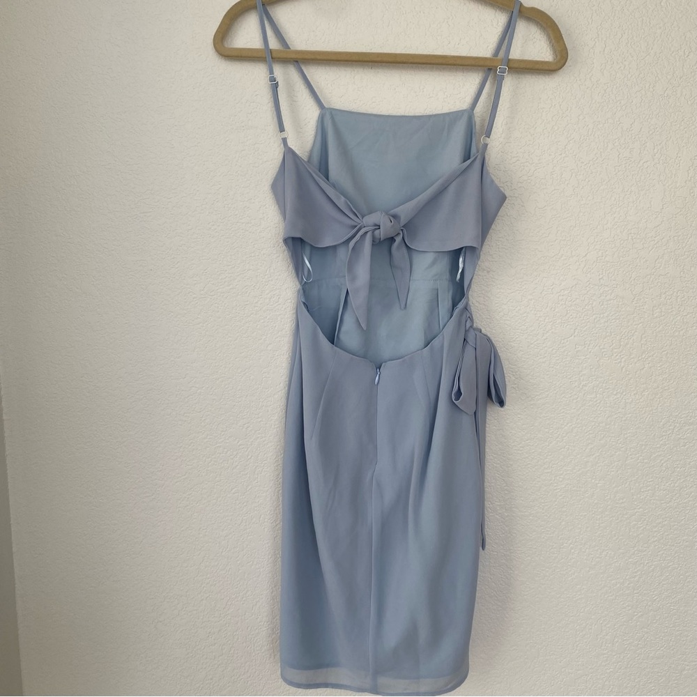 Superdown | Baby Blue Morgan Layer Wrap Mini Dress Sz XS - Picture 6 of 15